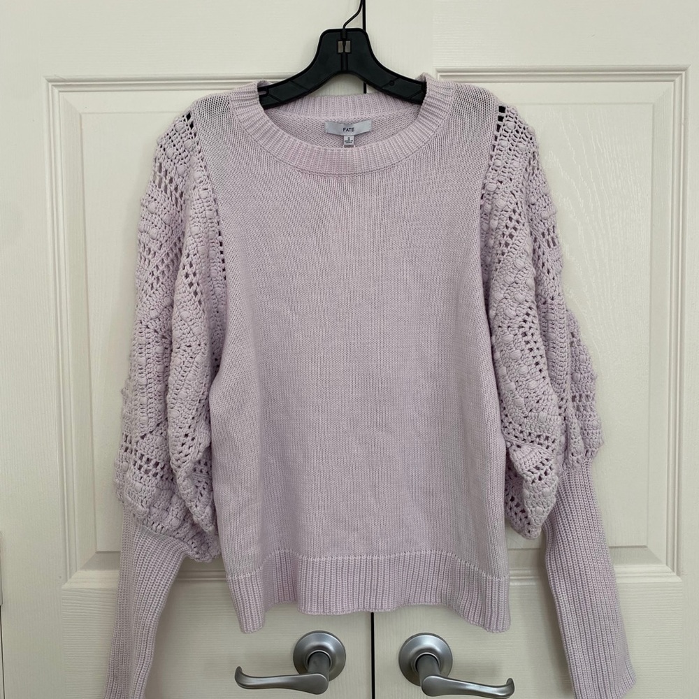 FATE CROCHETED SWEATER PURPLE